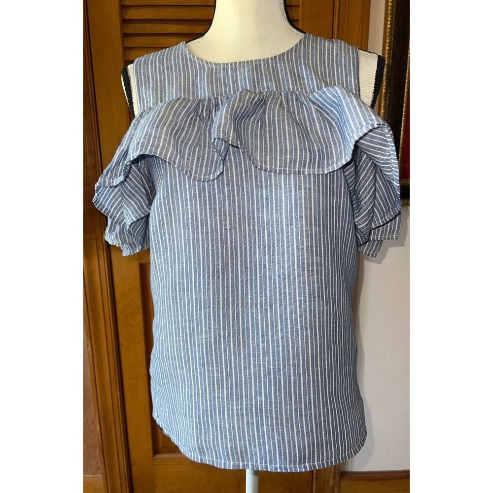 J. Crew Blue Stripe Blouse — 2